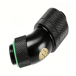 Bitspower G1/4" Matt Black Dual Rotary 45-Degree Compression Fitting  BP-MB45R2CPF-CC3U