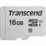 Transcend 300S, microSDHC, 16GB, Class 10, UHS-I, U1 TS16GUSD300S