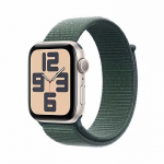 Apple Watch SE GPS, Silver Aluminium, Lake Green Sport Band - 44mm  MXEW3ET/A
