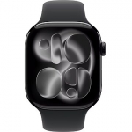 Apple Watch Series 11, GPS + Cellular, Aluminium, Black Sport Band (M/L) - 46mm MFC44ZR/A