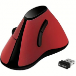 Logilink Ergonomic Vertical Mouse, Wireless, Optical, Red ID0159