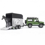 Bruder Vehicle Land Rover with horse trailer and figurine BR-02592