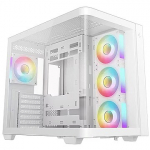 Deepcool CG530U 4F WH, Tempered Glass, White R-CG530U-WHAGA4-G
