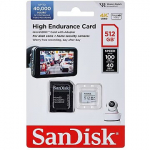 Sandisk High Endurance, microSDXC, 512GB,UHS-1, U3, V30 +Adapter SDSQQNR-512G-GN6IA