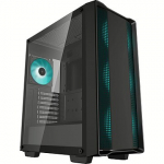 Deepcool CC560 V2, Tempered Glass, Black, Green Led R-CC560-BKGAA4-G-2
