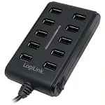 Logilink USB 2.0 10-Port Hub with switch ON/OFF UA0125