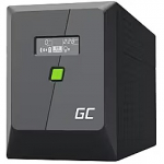 Green Cell Nepārtrauktas baro&scaron;anas bloks Green Cell PowerProof LCD UPS 1500VA 900W USB 4x Schuko + IEC UPSLM900