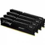 Kingston FURY Beast Black, DDR5, 64GB, 5200MT/s, CL40, Kit of 4 KF552C40BBK4-64