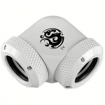 Bitspower Deluxe White Enhance 90-Degree Dual Multi-Link Adapter For OD 12mm BP-DWE90DML