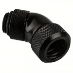 Alphacool Eiszapfen 13mm HardTube screw-on nozzle 45&deg; rotatable G1 / 4, Black 17407