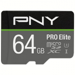 PNY Technologies Pro Elite, microSDXC, 64GB, UHS-I, U3, V30 +Adapter P-SDU64GV31100PRO-GE
