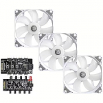 Bitspower Notos, D-RGB, PWMr, 120mm, 3PCS, White  BPTA-FX1812NTWH-3