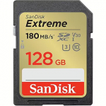Sandisk Extreme, SDXC, 128GB, UHS-I, Class 10, U3, V30 SDSDXVA-128G-GNCIN