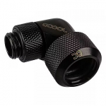 Alphacool Eiszapfen 16mm HardTube screw-on nozzle 90&deg; rotatable G1 / 4, Black 17395