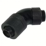 Alphacool 13/10 compression fitting 45&deg; revolvable G1/4, Deep Black 62362