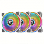Thermaltake Riing Quad 12 RGB TT Premium Edition, 120mm, 3 Fan Pack, White CL-F100-PL12SW-A