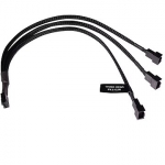 Alphacool Y-splitter 4-pin to 3x 4-pin PWM, 30cm, Black 18680
