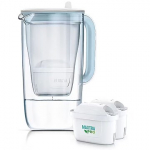 Brita Glass filter jug 2.5l + 2 PRO Pure Performance cartridges Glass niebieski + 2 wk?ady filtruj?ce
