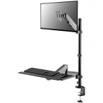 Neomounts Desk Mount | DS90-325BL1 Sit-stand workstation desk | Adjustable Height, Rotate, Tilt, Swivel | 17-32 " | Maximum weight (capacity) 9 kg | Black DS90-325BL1