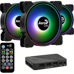 AeroCool Saturn 12F ARGB Pro, 3 Pack + Hub + Remote AEROPGSSATURN12F-A-P