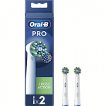 Braun toothbrush heads Cross Action Pro, 2pcs, White EB50RX-2