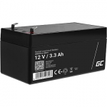 Green Cell AGM VRLA 12V 3.3Ah maintenance-free battery for the alarm system, cash register, toys AGM19