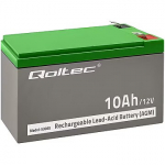 Qoltec AGM battery 12V 10Ah Maintenance free for UP 53085