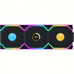 Lian Li UNI FAN SL Wireless LCD 120 Reverse Blade, Black, 3 Pack + Controller 12RSLLCD1W3B