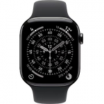 Apple Watch Series 11, GPS + Cellular, Slate Titanium, Black Sport Band (M/L) - 46mm MFD24ZR/A