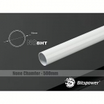 Bitspower None Chamfer Brass Hard Tubing OD16mm Deluxe White, 500mm BP-NCBHT16DW-L500