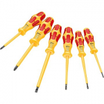 Wera 1060 i/1065 i/6 screwdriver set Kraftform VDE (yellow/red, 6 pieces, Black Point tip) 05051576001