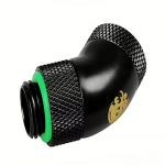 Bitspower G1/4" Matt Black Dual Rotary 45-Degree IG1/4" Extender BP-MB45R2D