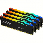 Kingston FURY Beast RGB Black, DDR5, 128GB, 5600MHz, CL40, Kit of 4 KF556C40BBAK4-128