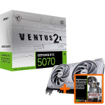 MSI GeForce RTX 5070, 12GB GDDR7, VENTUS 2X OC WHITE (DLSS 4) V532-004R