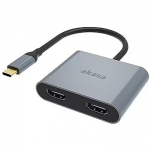 Akasa USB Type-C to Dual HDMI MST Adapter AK-CBCA26-18BK