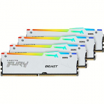 Kingston FURY Beast RGB White, DDR5, 128GB, 5600MT/s, CL40, Kit of 4 KF556C40BWAK4-128