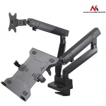 Maclean MC-813, Dual desk holder for monitor and laptop, 17-32" MC-813