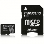 Transcend Ultimate 600x, microSDHC, 16GB, Class 10, UHS-I, U1 TS16GUSDHC10U1