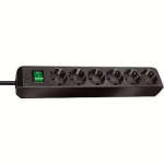 Brennenstuhl Eco-Line 6-socket power strip with enhanced touch protection, 1.5m, Black 1159500015