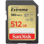Sandisk Extreme, SDXC, 512GB, UHS-I, U3, V30 SDSDXVV-512G-GNCIN