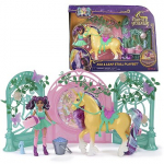 Spin Master Unicorn Academy - Ava & Unicorn Leaf Stable Playset with Color Change Effect, Toy Figure 6072051