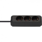 Brennenstuhl Eco-Line Power Strip 3-fold, 1.5m, Black 1158620015