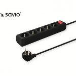 Savio Power strip with anti-surge protection 5 outlets with ground wire, 3m Savio LZ-02 SAVIO LZ-02