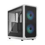 Fractal Design Focus 2 White, RGB, Tempered Glass Clear Tint FD-C-FOC2A-04