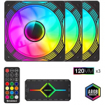 Gamemax KF300 BK, Black, 3 Pack + Controller KF300 BK