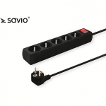 Savio Power strip with anti-surge protection 5 outlets with ground wire, 5m Savio LZ-03 SAVIO LZ-03