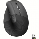 Logitech Lift Vertical Mouse, Wireless, Right Handed, Graphite 910-006473