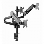 Gembird Desk mounted adjustable mounting arm for 3 monitors, 17-27" MA-DA3-01