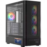 Modecom Volcano AQ400 ARGB, Tempered Glass, Black MC-A-AQ400-4FA-B