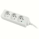 Lanberg PS0-03E-0150-W, 3 Sockets, 1.5m, White PS0-03E-0150-W